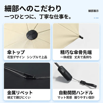 SUZUKAZE™ 涼風 扇風機内蔵 折りたたみ傘 — UV99%カット・晴雨兼用コンパクト